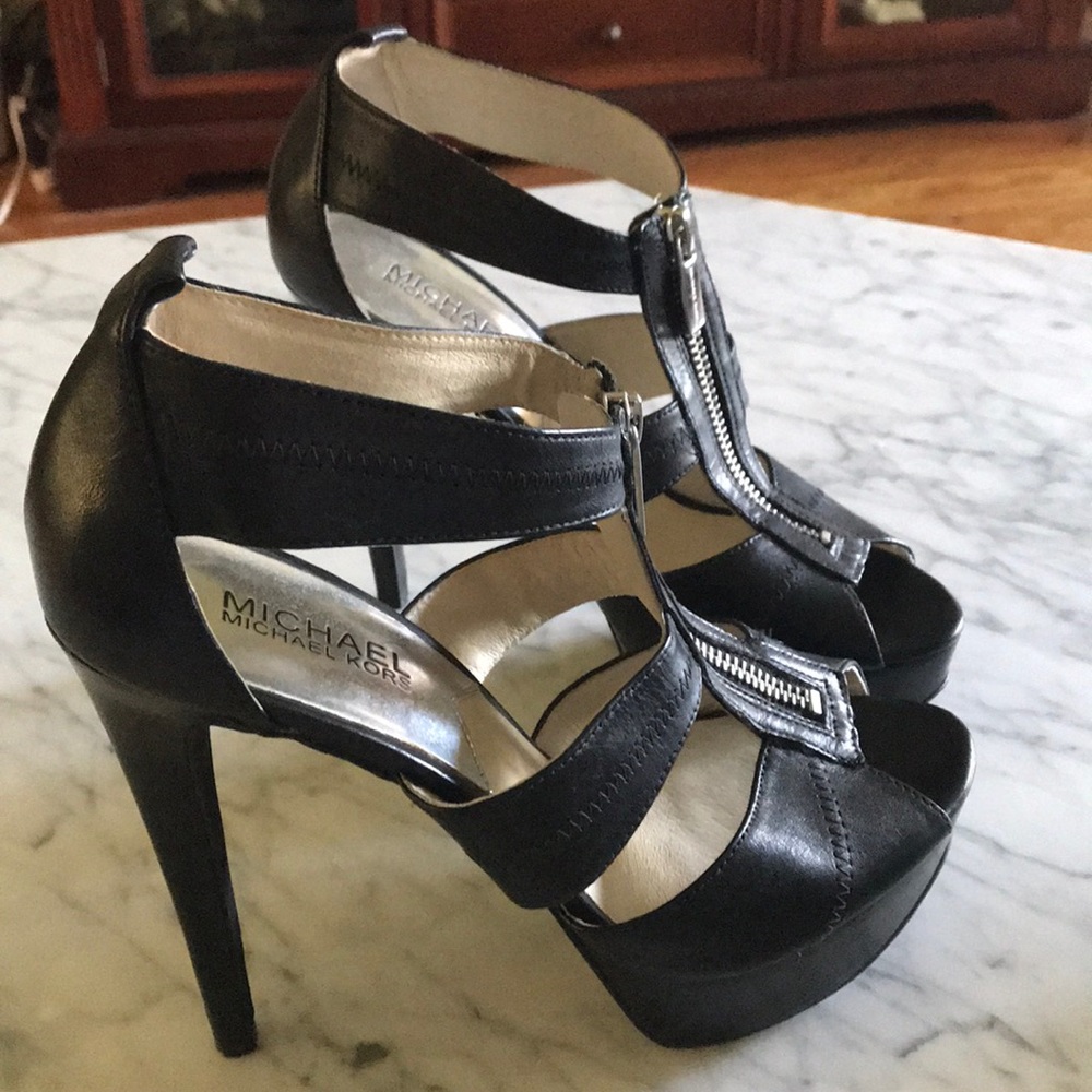 Michael Michael Kors leather heel sandals